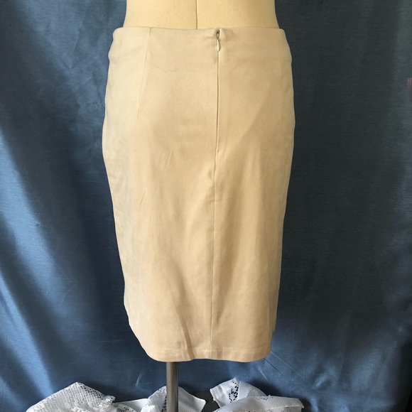 DKR Faux Suede Pencil Skirt - Picture 3 of 6